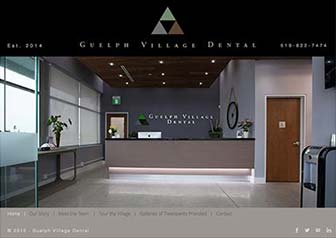 Guelph Village Dental Website home page